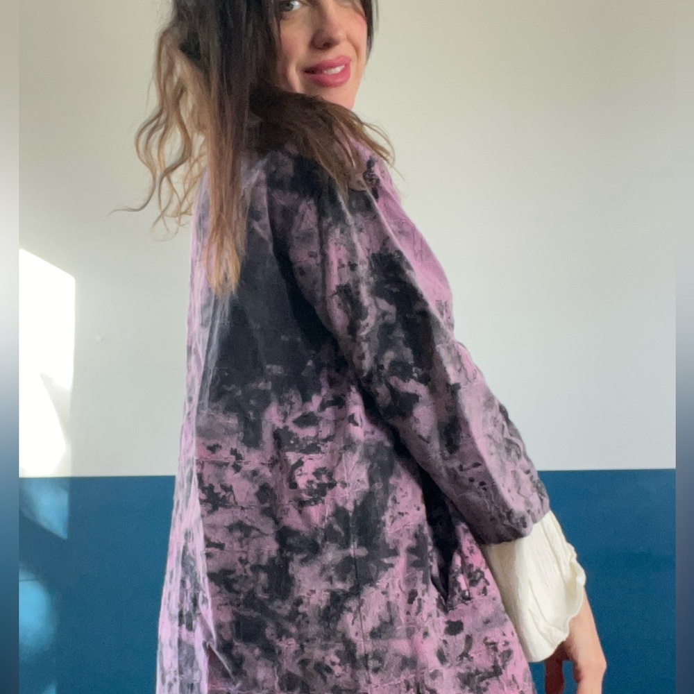 Linen Boho Tie-Dye Women's Jacket/ Robe